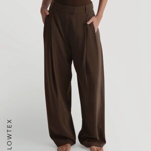 THE IVY WIDE-LEG TROUSERS - BROWN